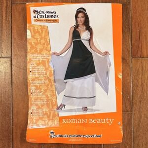 Roman Empress Olympic Greek Goddess Halloween Cosplay Dress Costume Adult Sz M